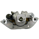 Front left brake caliper for Honda TRX 500/680 by ATV City, metallic grey.