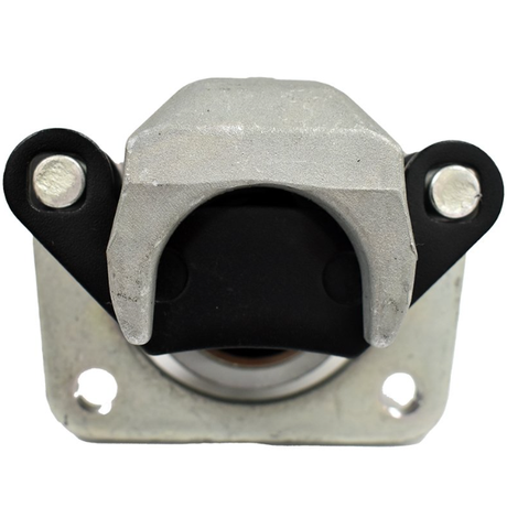 Brake caliper, rear right for Polaris Ranger/RZR (2009–2020); silver aluminum with black mounting bracket.