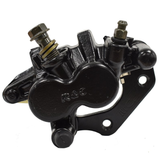 Front left brake caliper for Kawasaki ATV (KFX 700 / KVF 650) in black metal with mounting bracket
