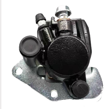 Front right brake caliper for Kawasaki KVF 300/360/400 Prairie, black metal with mounting bracket