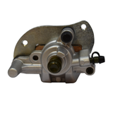 Brake caliper front left for Yamaha YFM 550 Grizzly and YFM 700 Kodiak models, silver metallic finish.