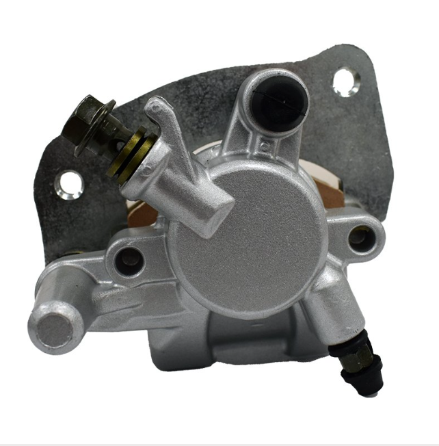 Front-left brake caliper, silver metal, for Suzuki KingQuad LT-A400/450/500/700/750 (2005–2020) by ATV City.