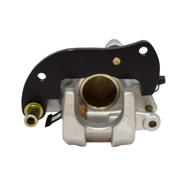 Front right brake caliper for Yamaha Grizzly 550/700 and Kodiak 700, black mounting bracket with silver caliper