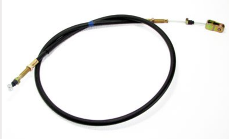 Left-hand brake cable for Kawasaki Mule Pro-DX/Pro-DXT Diesel (2016–2018) by ATV City, black with brass fittings