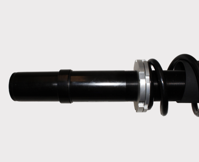 Hyper front shock absorber for Kubota RTV 400/500/900/1100; black body with silver mounting collar