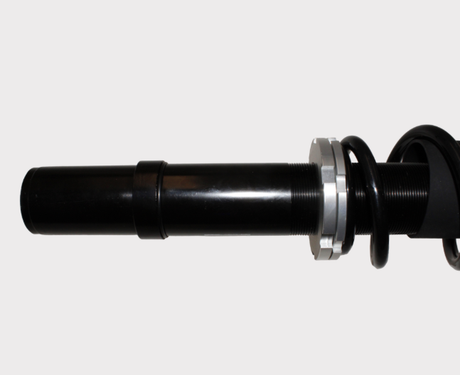 Hyper front shock absorber for Kubota RTV 400/500/900/1100; black body with silver mounting collar