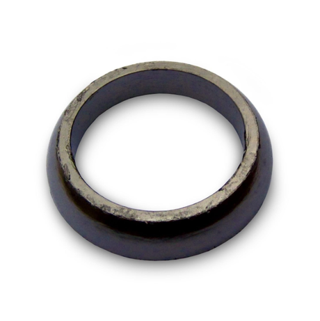 Exhaust muffler gasket, black rubber with steel inner ring, ATV City