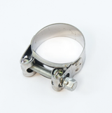 Exhaust clamp 45mm stainless steel for ATV exhaust systems, ATV City brand.