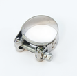 Exhaust clamp 41mm stainless steel for ATV exhaust applications, silver metal clamp with bolt