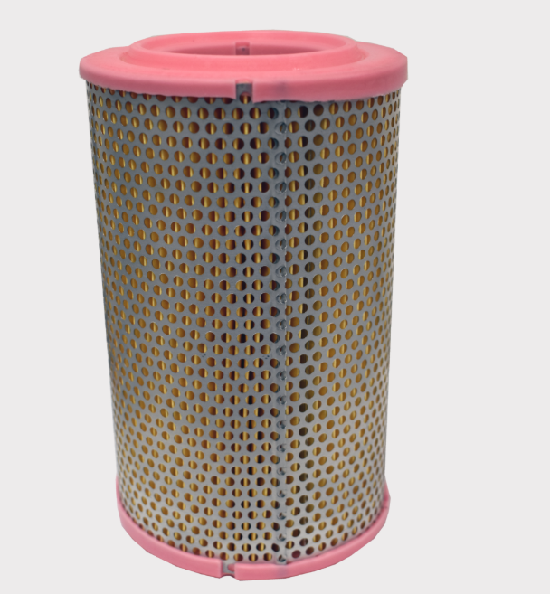 Air filter Polaris Ranger XP1000 OEM 7082265 by ATV City, cylindrical with pink end caps and perforated metal shell.