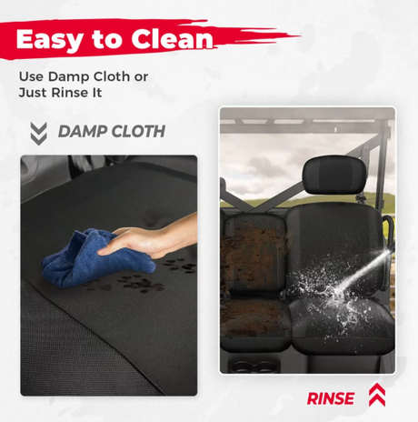 Seat Over Cover Kit (Canvas, 3 Seats) for Can-Am Defender HD8/HD10, easy cleaning with damp cloth