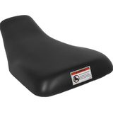 Complete seat for Honda TRX350 FourTrax ATV by ATV City, black vinyl with rider support.