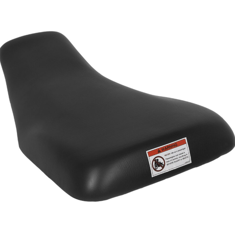 Complete seat for Honda TRX350 FourTrax ATV by ATV City, black vinyl with rider support.