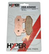 Front-right disc brake pad set for Kawasaki KAF700 Mule Pro-MX / KAF1000 Mule Pro-DX/DXT UTVs (2016–2023); Hyper