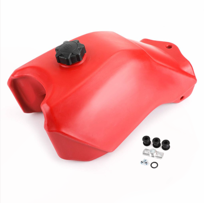 Fuel tank by ATV City for Honda TRX300 FourTrax 1988–1992, red high-density plastic, direct-fit