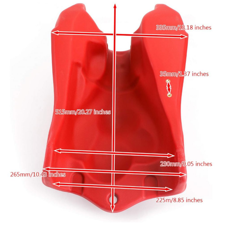 Fuel Tank Honda TRX300 FourTrax 1988-1992, red high-density plastic, direct-fit replacement ATV City