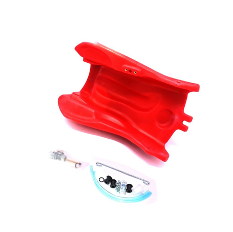 Fuel tank for Honda TRX300 FourTrax (1993–2000), red; includes mounting hardware kit from ATV City.
