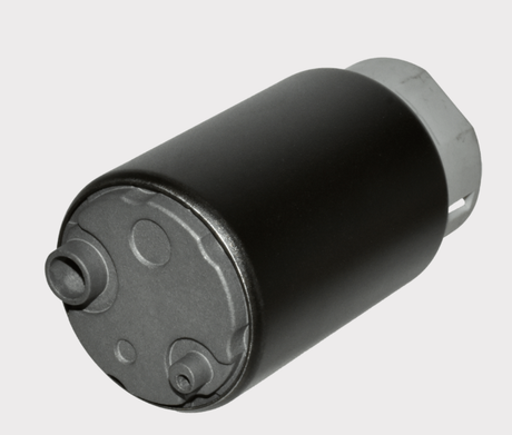 Fuel pump for Yamaha YFM700 Kodiak/Grizzly (2016-2022), OEM replacement, black cylindrical body with metal ends