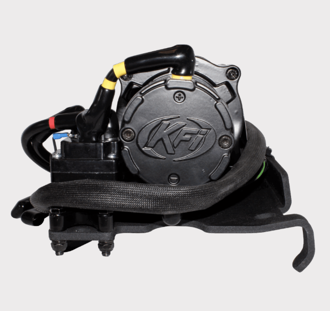 KFI ASPR-50 winch, 5000 lb synthetic line, black housing with mounting base for Polaris Ranger