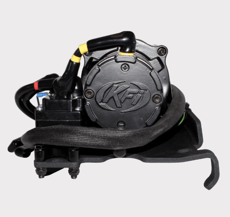 KFI ASPR-50 winch, 5000 lb synthetic line, black housing with mounting base for Polaris Ranger