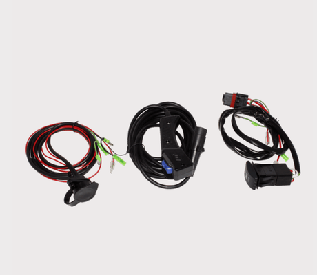 KFI ASPR-50 5000lb synthetic winch kit with 3 wiring harnesses and remote for Polaris Ranger