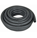 Fimco trailer sprayer hose coil, black rubber hose for lawn mower accessories.