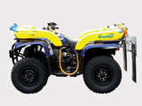 C-Dax SprayRider 80 ATV spot sprayer, rear-mounted 80L, 12V, yellow and blue quad