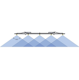 Fimco gray ATV spray boom kit with 5 nozzles, 100in coverage, quick-release