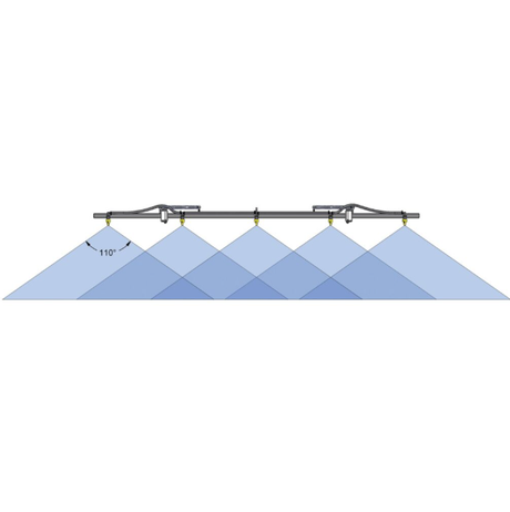 Fimco gray ATV spray boom kit with 5 nozzles, 100in coverage, quick-release