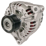 Alternator - ATV City, for John Deere tractors, 12V 115A, silver housing with black pulley