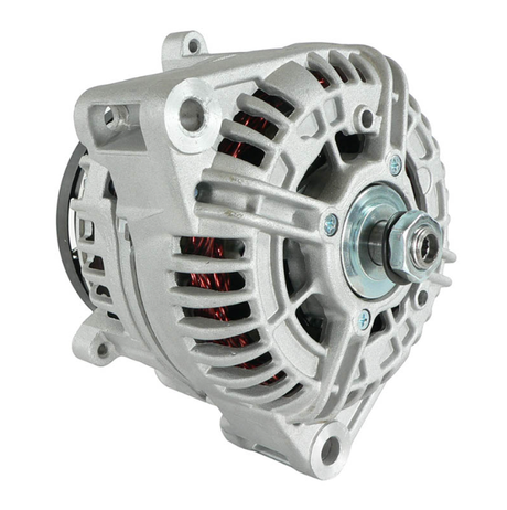 Alternator for John Deere agricultural applications, 12V 150A, metallic silver, by DGT Agri.