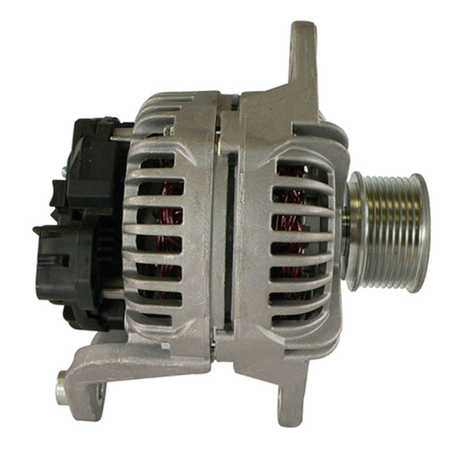 Alternator ATV City, 24V 100A, silver metal housing with pulley for John Deere 670D grader