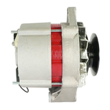 Alternator with visible red windings and silver housing, for John Deere 1040/1120 tractors, 12V 55A, 1970–1984.