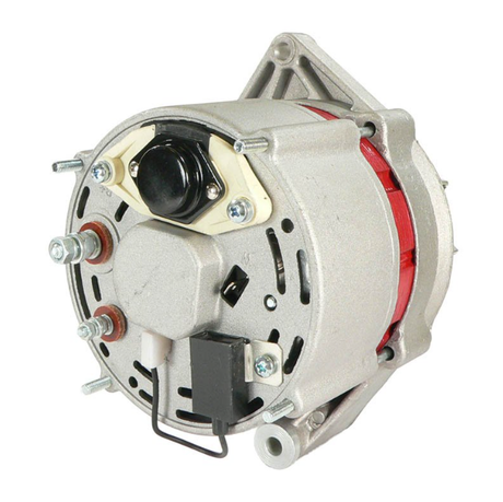 Alternator for John Deere 1040/1120 tractors, 12V 55A, silver metal housing