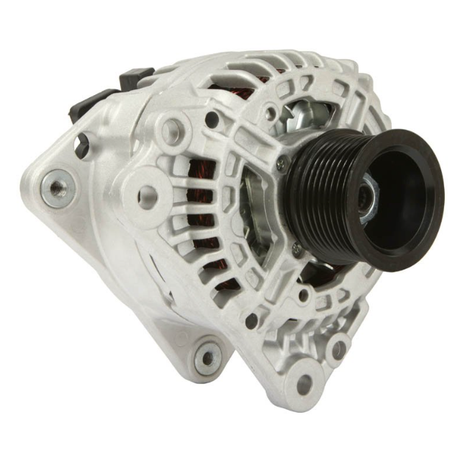 Alternator 12V 90A, aluminum housing; fits John Deere 650J dozer (2007-2008)