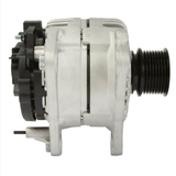 Alternator for John Deere 650J Dozer, 12V 90A, silver aluminum body with black pulley