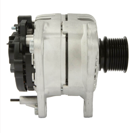 Alternator for John Deere 650J Dozer, 12V 90A, silver aluminum body with black pulley