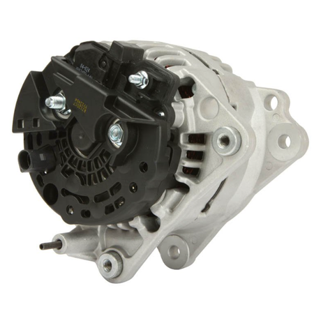 Alternator for John Deere 650J Dozer, 12V 90A, by ATV City, silver with black rear housing