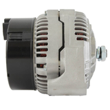 Alternator, ATV City 12V 90A, silver aluminum housing with black pulley