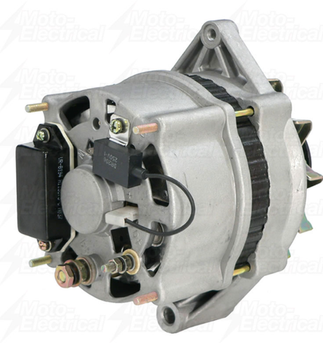 Alternator ATV City 12V 95A with gray aluminum housing and mounting bracket