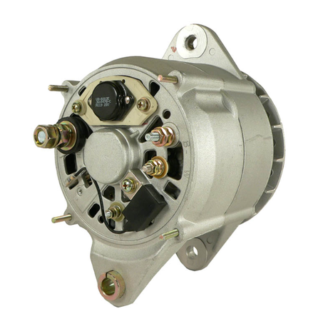 Alternator ATV City, 24V 65A, silver aluminum housing with mounting bracket