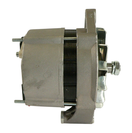 Alternator for John Deere tractors, gray metal housing with mounting bracket, 12V 85A, model AL67176