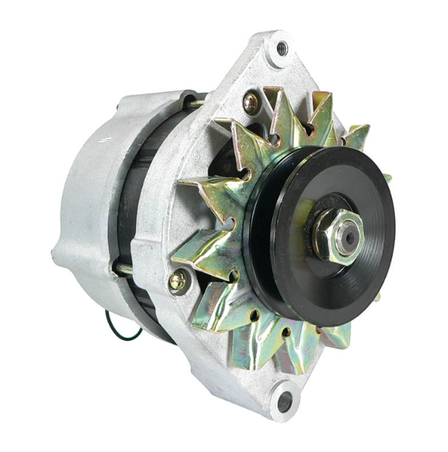 Alternator for John Deere 1030/1130/2240 tractors, 12V 65A, 1970-1993, aluminum housing with black pulley