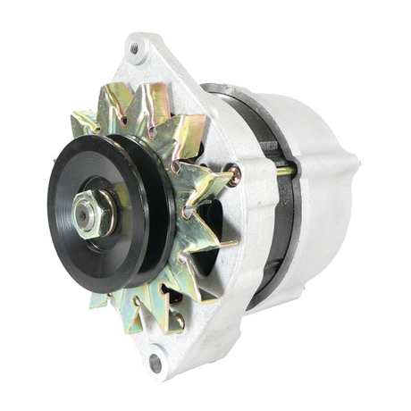 Alternator for John Deere tractors 12V 65A with aluminum body and black pulley