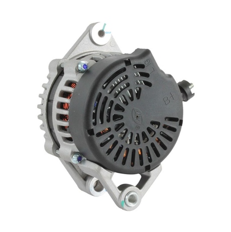 Alternator ATV City 12V 65A with black plastic housing and metal mounting bracket