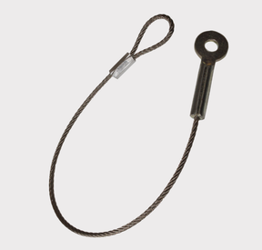 Tailgate Cable 370mm for UTV Polaris Ranger 2018–2021, steel wire with loop eyelet, ATV City