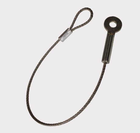 Tailgate Cable 370mm for UTV Polaris Ranger 2018–2021, steel wire with loop eyelet, ATV City