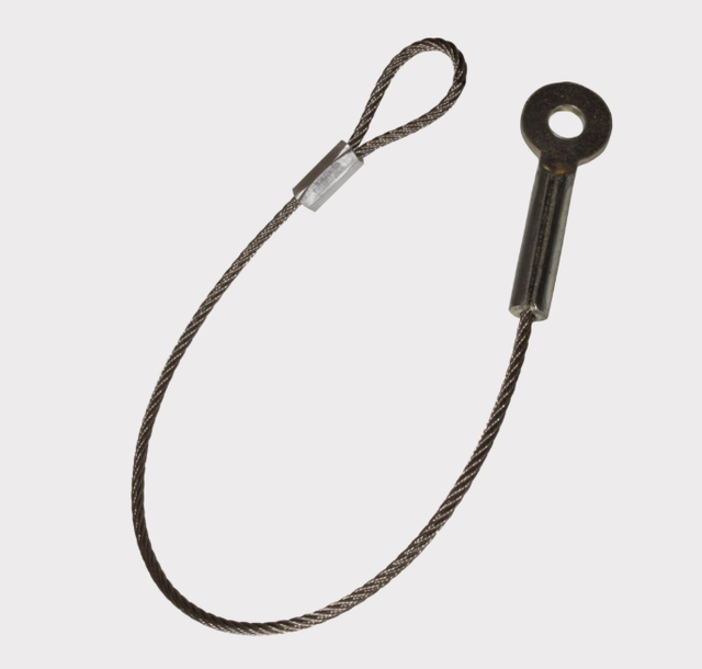 Tailgate Cable 370mm for UTV Polaris Ranger 2018–2021, steel wire with loop eyelet, ATV City