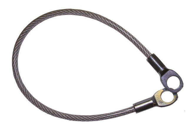 UTV Tailgate Cable 330mm for Kawasaki Mule 3010/4010, braided steel with loop eyelets