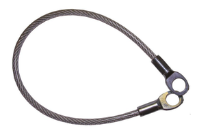 UTV Tailgate Cable 330mm for Kawasaki Mule 3010/4010, braided steel with loop eyelets
